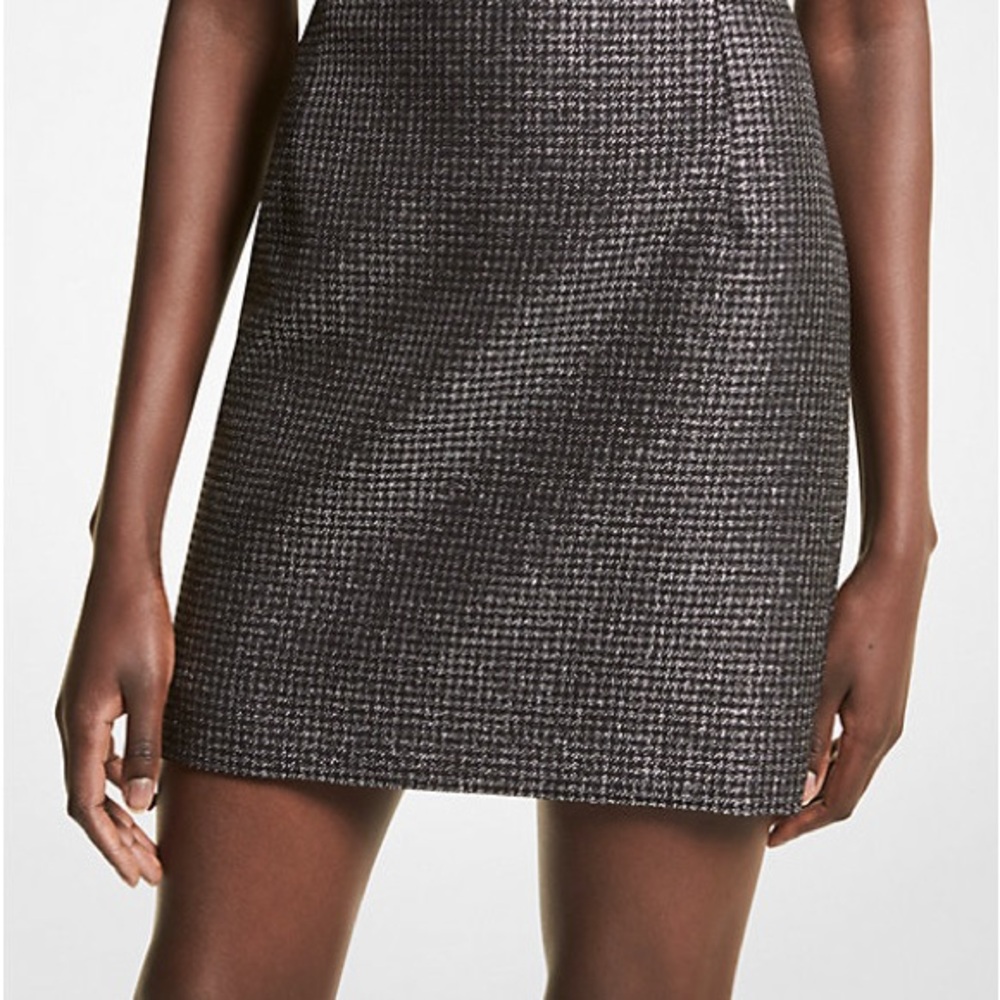 Michael Kors Black and White Mini Pencil Skirt